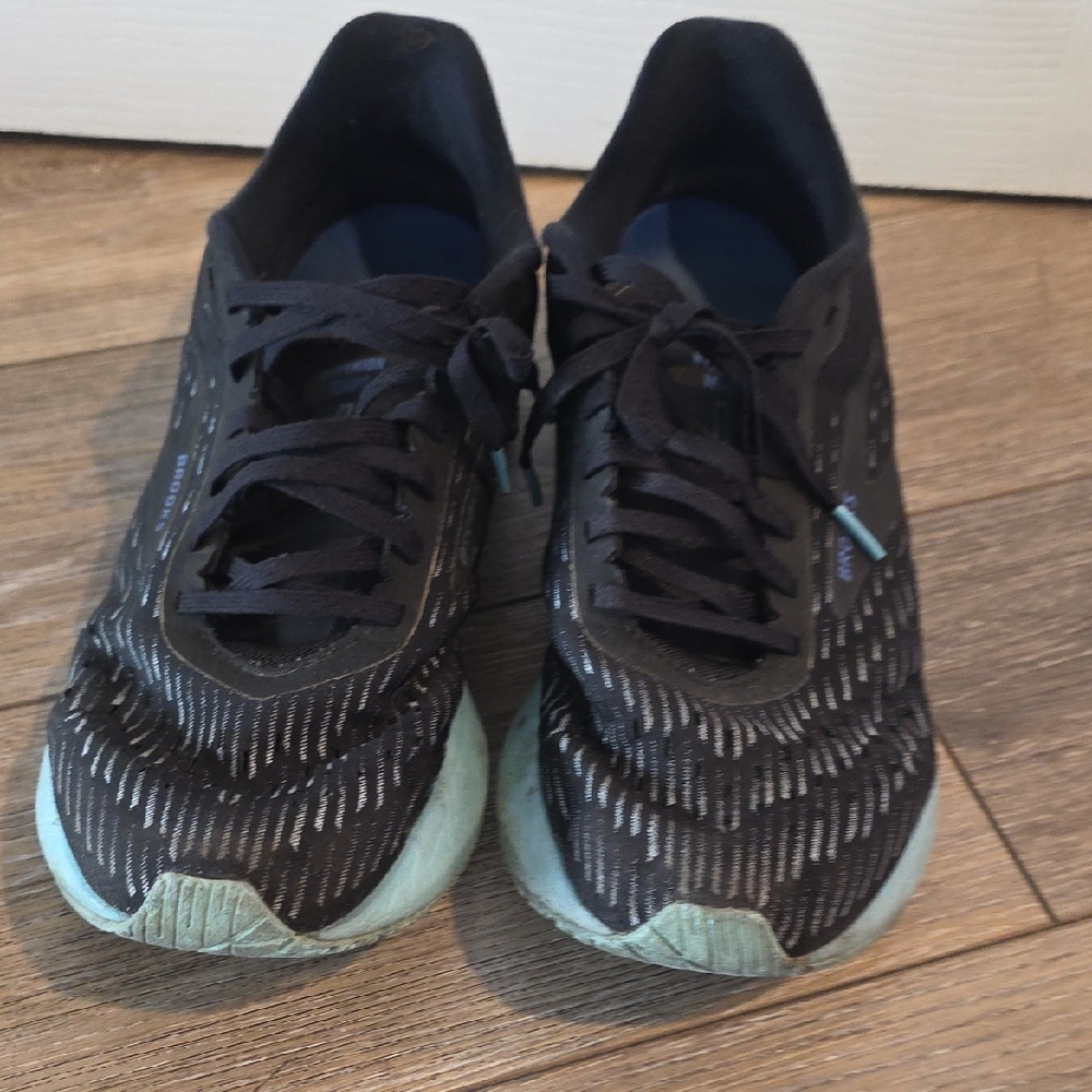 Brooks Black and Mint Athletic Shoes